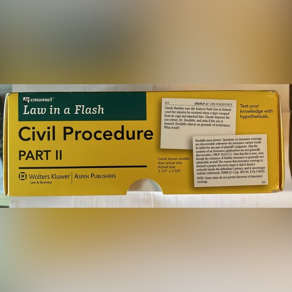 Law in a Flash Civil Procedure Part II Flashcards - CivPro - Law School - Picture 2 of 6